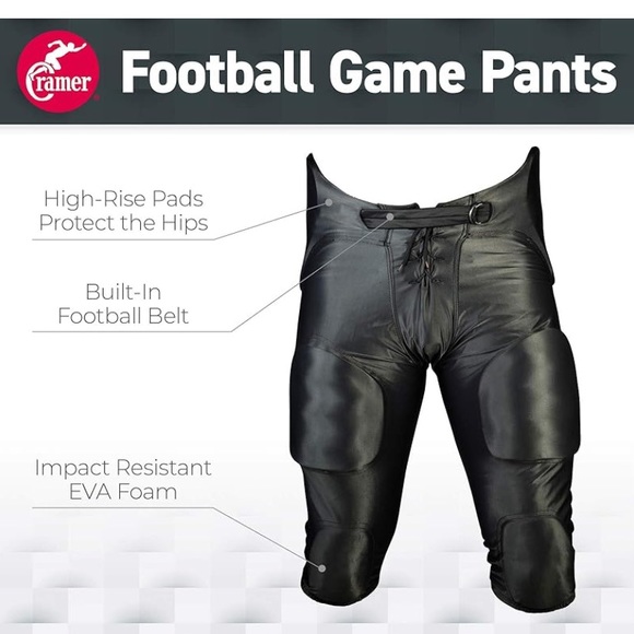 Cramer bundle of 5 Football pants Thunder 7 padded girdle game sport youth mens - Picture 3 of 13